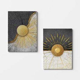 Wallity Set de 2 Cuadros Decorativos sobre Lienzo 50 x 70 cm